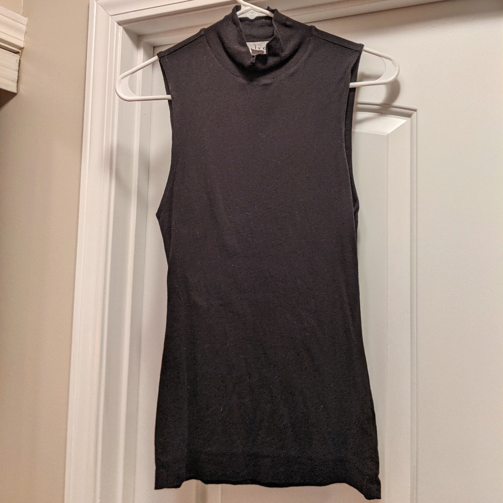 SOLD Velvet by Graham & Spencer Black mockneck